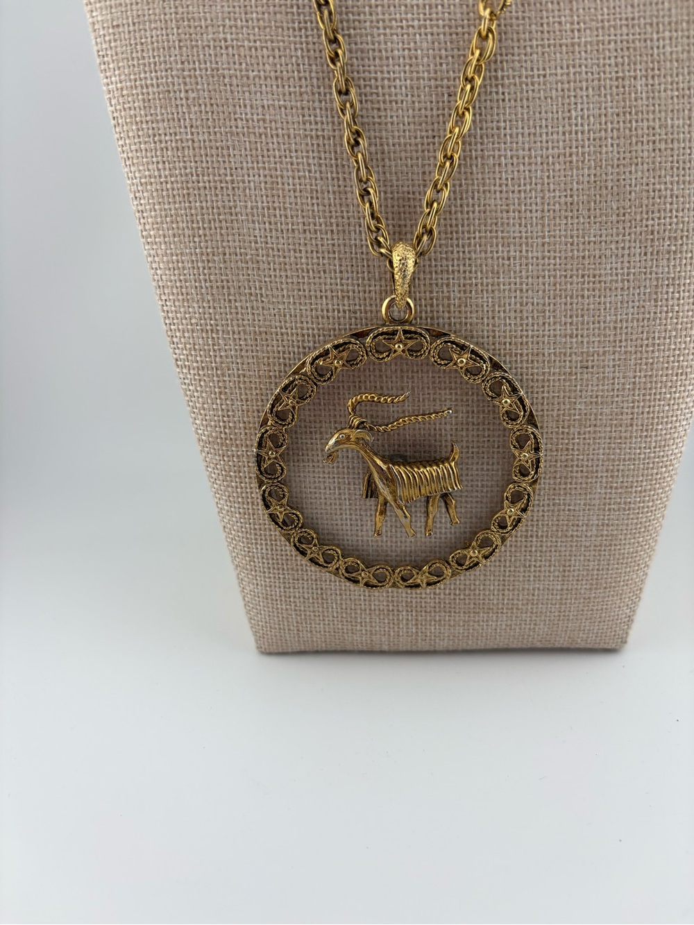 Vintage Capricorn Zodiac Pendant Necklace ✨♑ - Picture 2 of 3